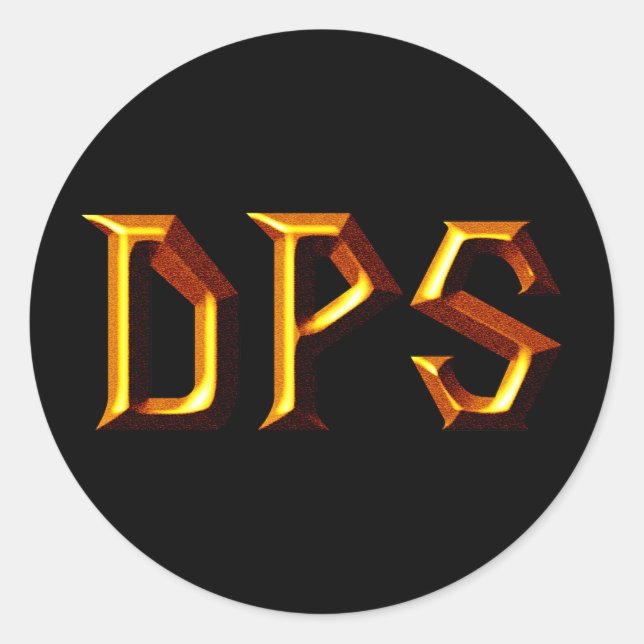 DPS CLASSIC ROUND STICKER (Front)