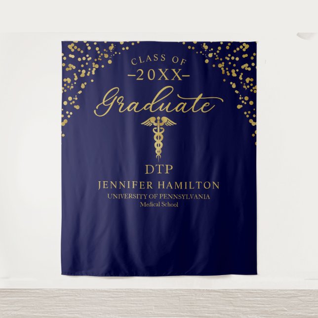 DPT Doctor Of Physical Therapy Grad Backdrop  Tapestry (Front)
