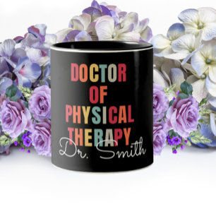 DPT Doctor of Physical Therapy Personalized  Two-Tone Coffee Mug