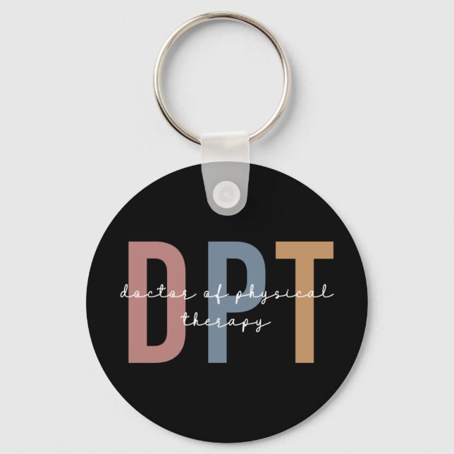 DPT Doctor of Physical Therapy Physical Therapist Key Ring (Front)