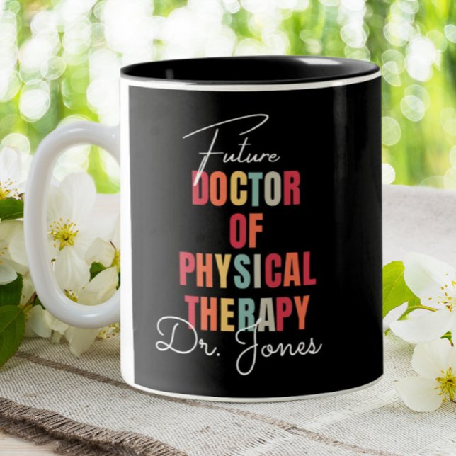 DPT Future Doctor of Physical Therapy Personalised Two-Tone Coffee Mug (Creator Uploaded)