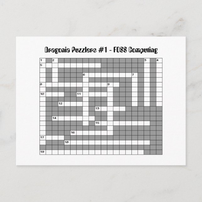 DPUZ 1 - FOSS (Computers) Postcard (Front)