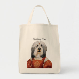 DR131 bearded collie shopping diva bag