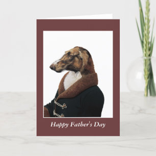 DR133 Borzoi (Russian Hound), Happy Father's Day Card