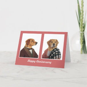 DR147 Golden retriever anniversary card