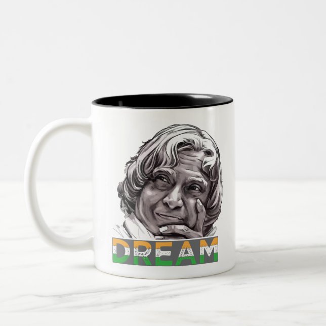 Dr Abdul Kalam Indian Leader India Designs Two-Tone Coffee Mug (Left)