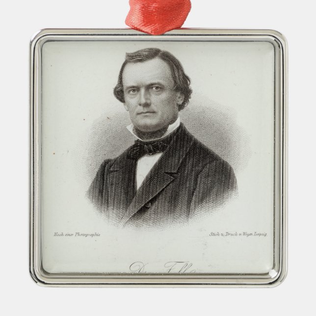 Dr Adalbert Falk Metal Tree Decoration (Front)