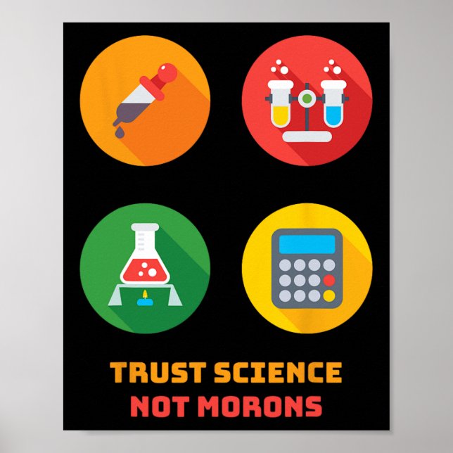 Dr. Anthony Fauci Trust Science Not Morons Retro V Poster (Front)