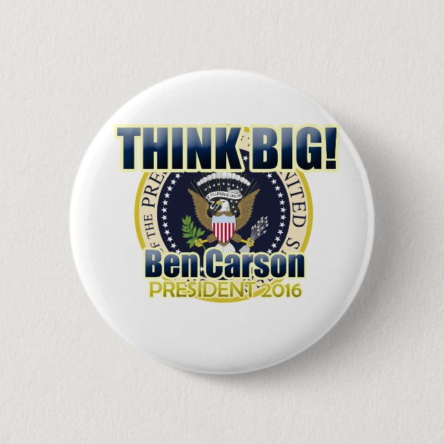 Dr. Ben Carson for President 6 Cm Round Badge (Front)