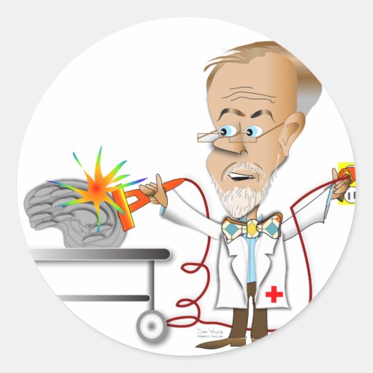 Dr. Braino Classic Round Sticker