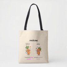  ​Dr. Carrot Before & After Medicine - tote bag 