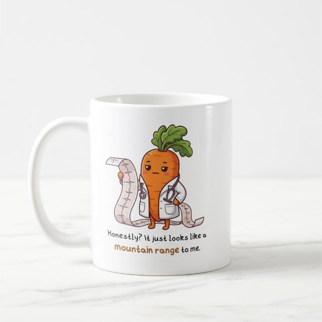Dr. Carrot ECG Funny Medical Mug - Future Doctor G (Left)