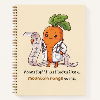  ​Dr. Carrot ECG Funny Medical spiral Notebook 