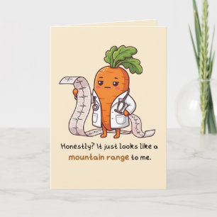 Dr. Carrot with ECG Funny Medical Greeting Card