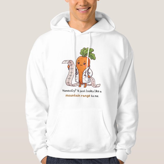 Dr. Carrot with ECG - Funny Medical Student Hoodie (Front)