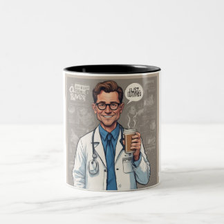Dr. Coffee: The Prescription for a Perfect Brew Two-Tone Coffee Mug