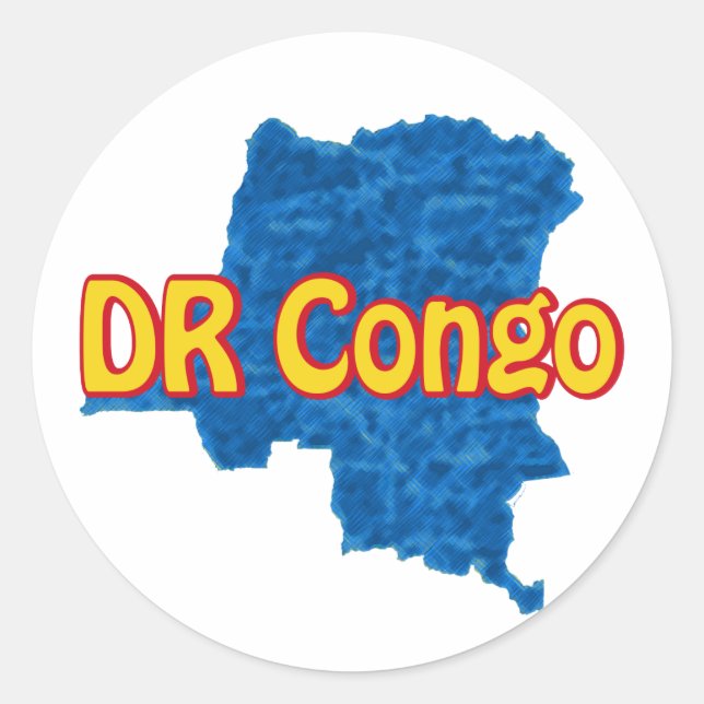 DR Congo Classic Round Sticker (Front)