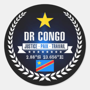 DR Congo Classic Round Sticker