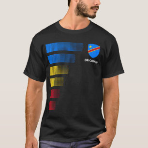 DR Congo Flag Emblem Patriotic Congolese National  T-Shirt