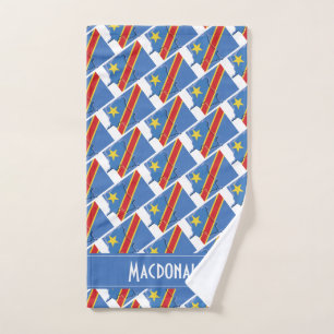 DR CONGO FLAG MAP Personalised Carnival Sports Hand Towel