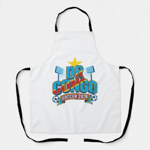 DR Congo Soccer 2026 Soccer Bold Country Typograph Apron