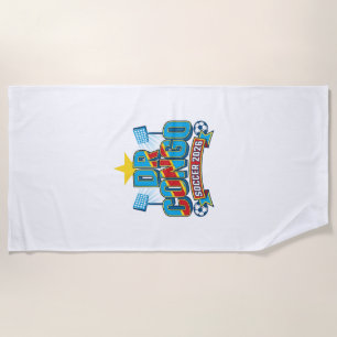 DR Congo Soccer 2026 Soccer Bold Country Typograph Beach Towel