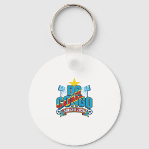DR Congo Soccer 2026 Soccer Bold Country Typograph Key Ring