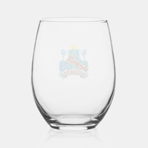 DR Congo Soccer 2026 Soccer Bold Country Typograph Stemless Wine Glass