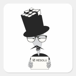 Dr. Cube Square Sticker