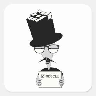 Dr. Cube Square Sticker