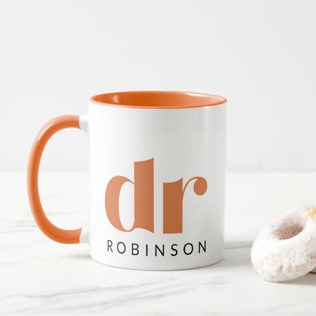 dr [Custom Name] Mug (With Donut)