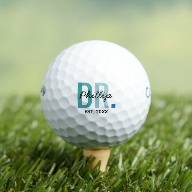 DR. Custom Name Personalised Doctor Appreciation Golf Balls (Insitu Tee)