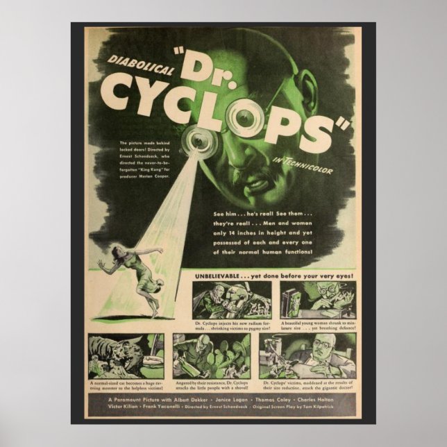 Dr. Cyclops Movie Poster (Front)