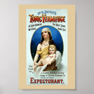 Dr. D. Jayne's Tonic Vermifuge Vintage Poster