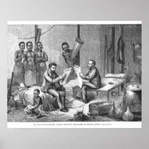 Dr. David Livingstone (1813-73) and Mr. Henry Mort Poster