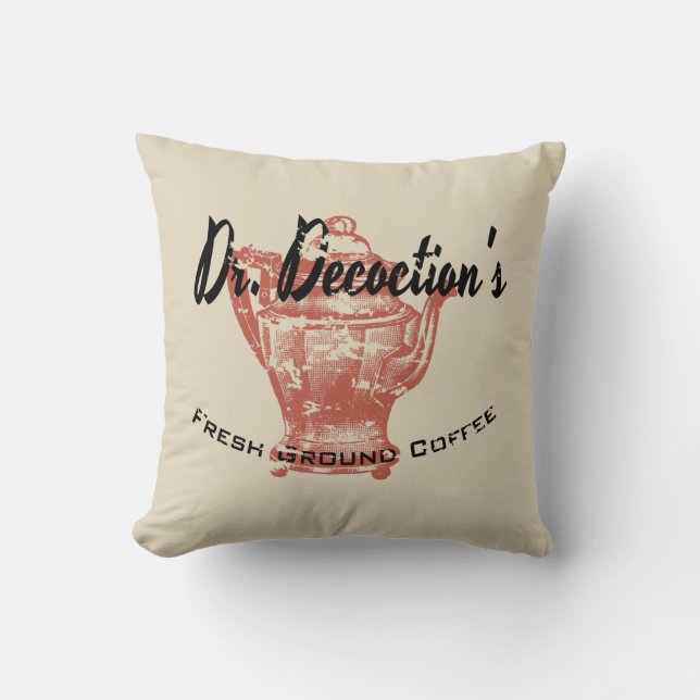 Dr. Decoction's Fresh Ground Coffee Cushion (Front)
