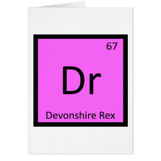 Dr - Devonshire Rex Cat Chemistry Element Symbol (Front)