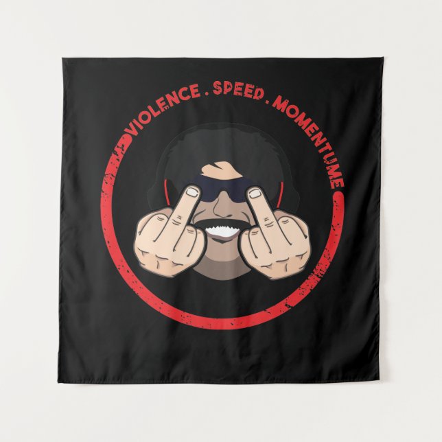 Dr Disrespect Violence Speed Momentum T-Shirt Tapestry (Front)