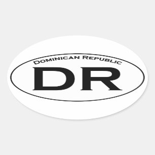 DR - Dominican Republic Oval Logo Sticker