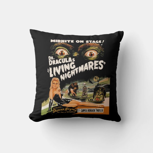 Dr Dracula's Living Nightmares - Spook Show Cushion (Front)