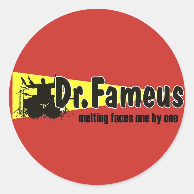 dr.fameus photoshoped 2 copy classic round sticker (Front)