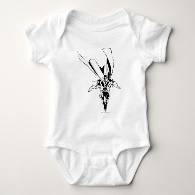 Dr. Fate Flying Outline Baby Bodysuit (Front)