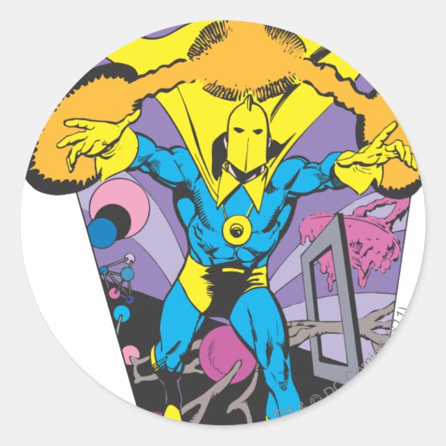 Dr. Fate Manipulates Magic Classic Round Sticker (Front)