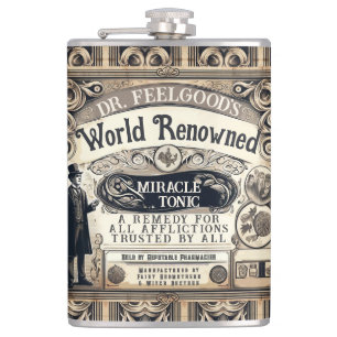 Dr FeelGood's Miracle Elixir Hip Flask