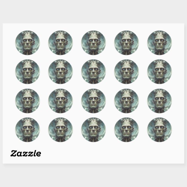 Dr. Frankenstein's Monster - Modern Prometheus Classic Round Sticker (Sheet)