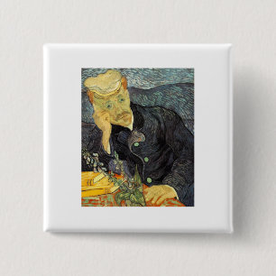 Dr. Gachet - Van Gogh - c1890 15 Cm Square Badge