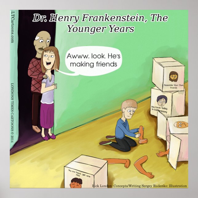 Dr Henry Frankenstein Funny Poster (Front)