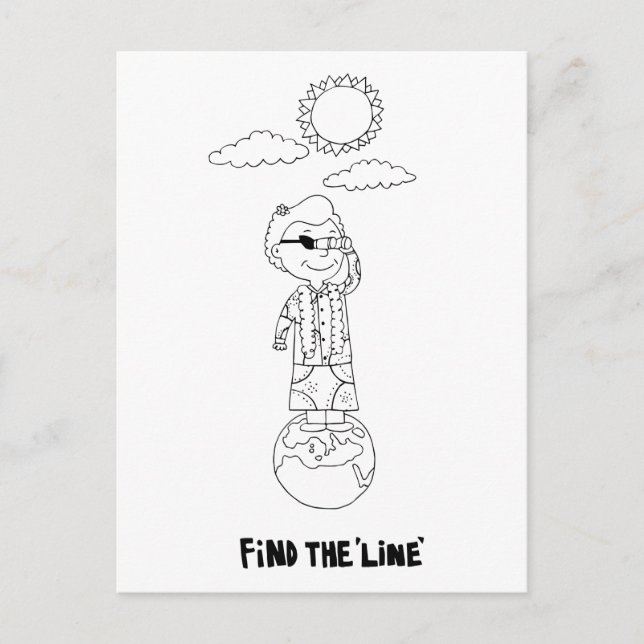 Dr. Ida Rolf - Find the Line Postcard (Front)