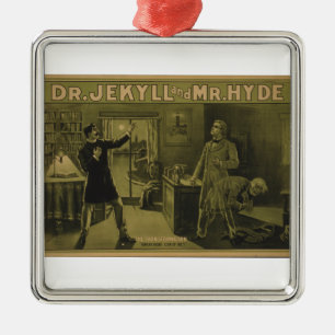 Dr. Jekyll and Mr. Hyde Theatrical Poster 1880 Metal Tree Decoration