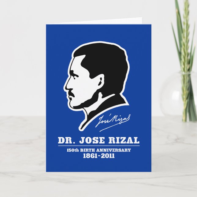 Dr. Jose Rizal @ 150th Birth Anniversary Souvenirs Card (Front)